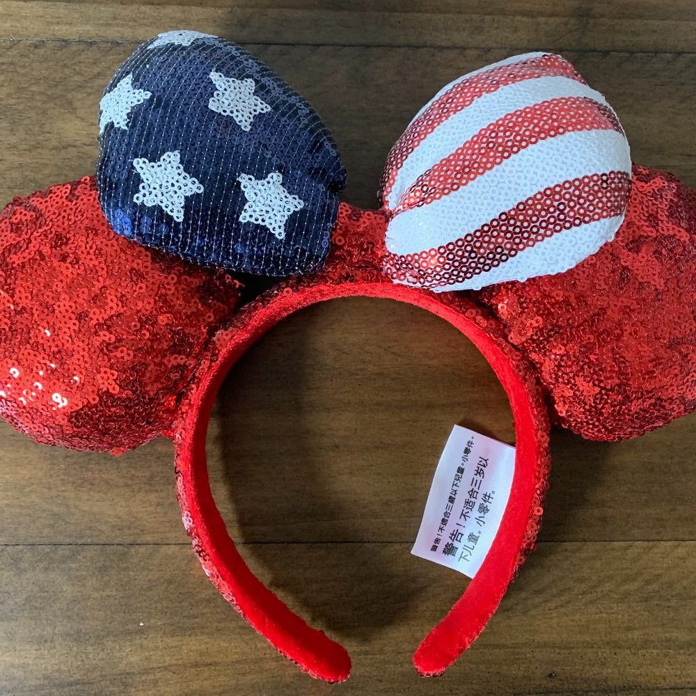 NWOT - Disney USA Patriotic Minnie Mouse Ears - Picture 2 of 3